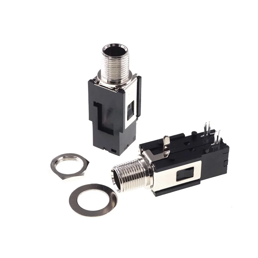 2 шт. 1/4 &quot6 35 мм аудио разъем микрофон гитарные наушники усилитель мощности