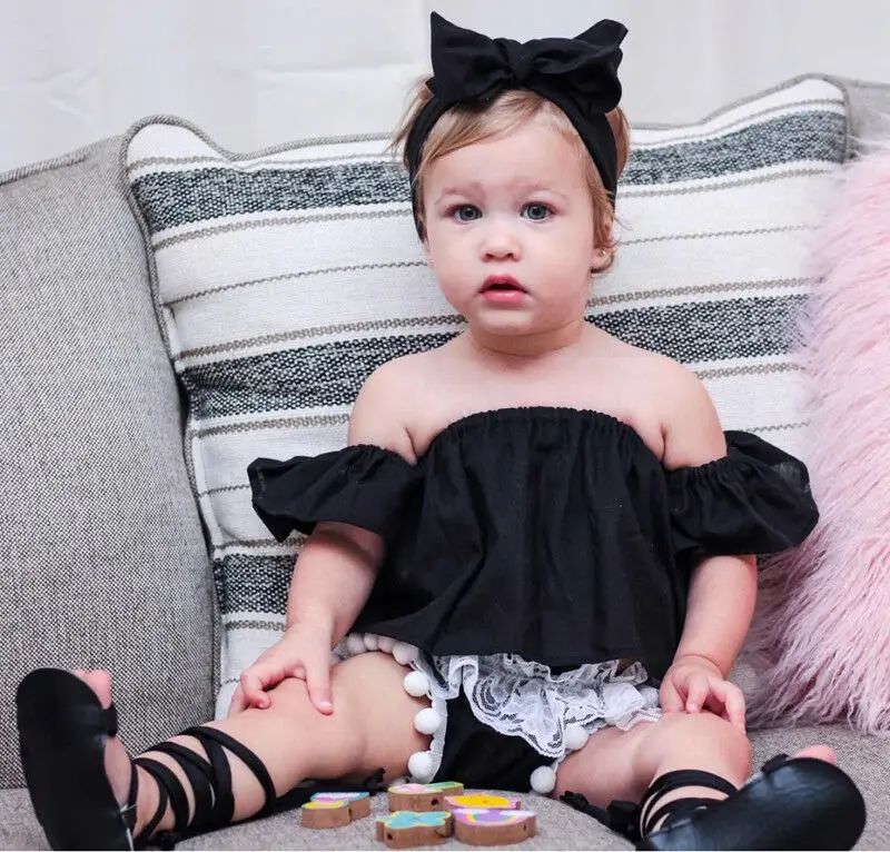 Укороченный топ с открытыми плечами для новорожденных девочек летняя Свободная