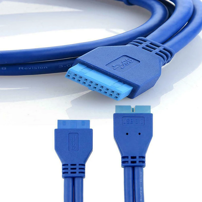 Материнская плата USB 3 0 20 Pin гнездо Папа-мама удлинитель Кабель HSJ-19 | Электроника