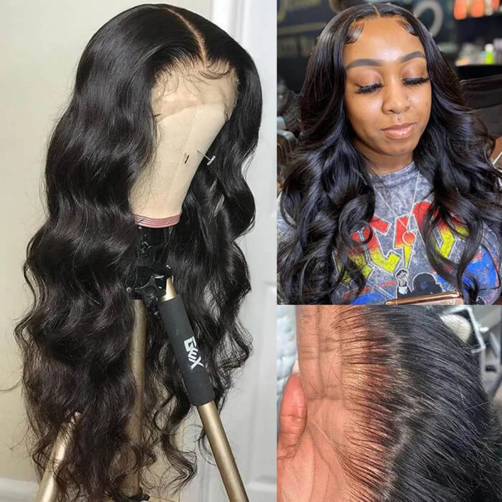 5x5 парик с закрытием Бразильский объемный волнистый кружевной передний 180% 30