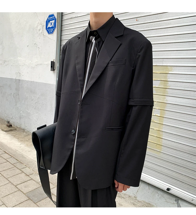 Летняя новая Корейская версия свободного кроя Harajuku тренд студенческий Бизнес Повседневный съемный блейзер с рукавами