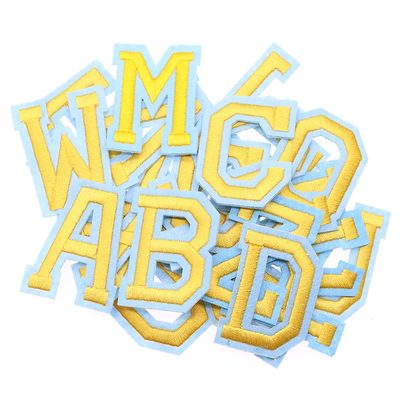 Клей с вышитыми полосками 26 букв английского алфавита модные гладильная патч