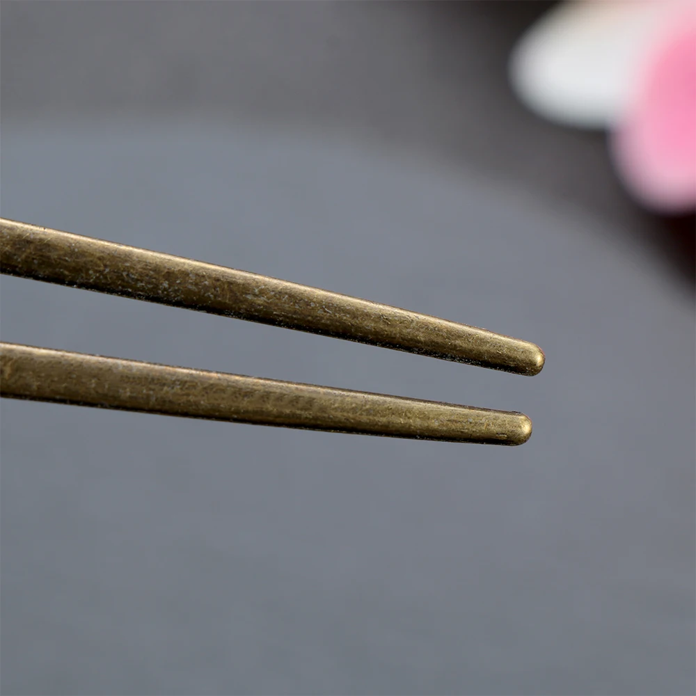 Fashion Bronze Vintage Hair Clip Metallic Metal Stick Curved Fork Hairpin Styling Tools Accessories | Красота и здоровье