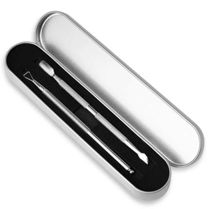 Лучший 2 шт./компл. кутикулы Ложка-толкатель прочный маникюра и педикюра