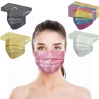 50 шт. одноразовая маска для лица бронзирующие розовые черные мигающие маски унисекс отражающая Нетканая маска для рта маски маскарадные маски