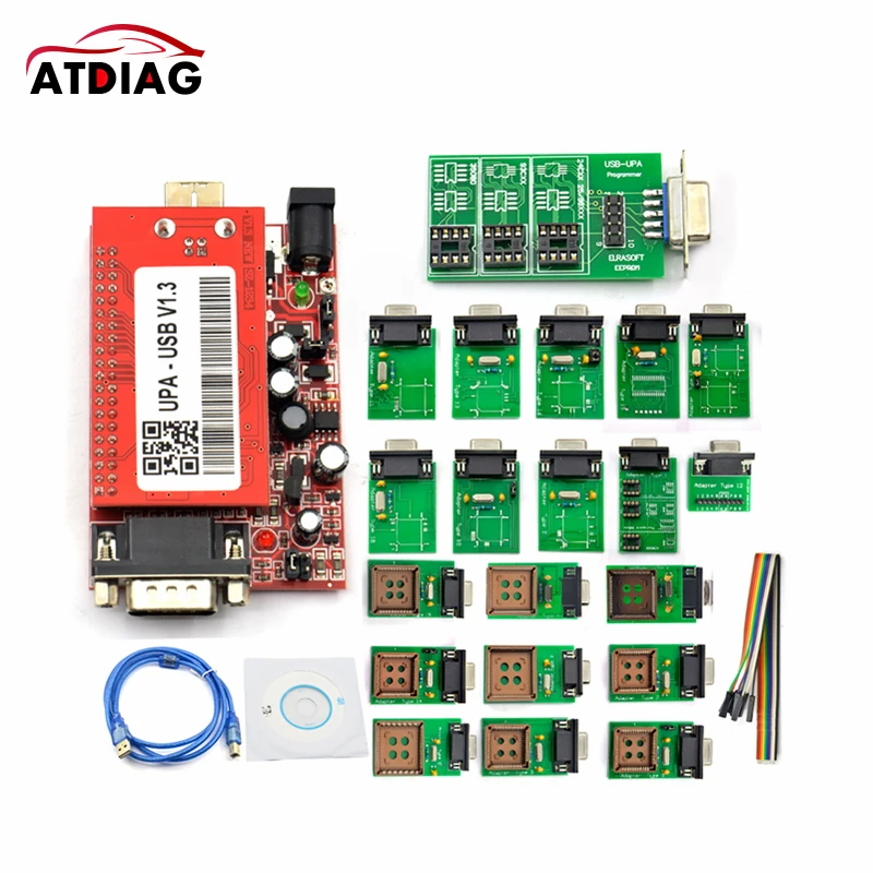 Лучшее качество Оригинал UPA USB программист с полным Адаптеры upa usb v1.3 Авто Ecu