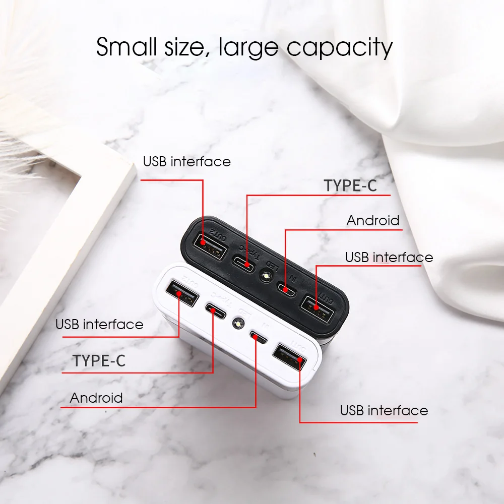 4*18650 Держатель батареи двойной USB внешний аккумулятор коробка для аккумуляторов