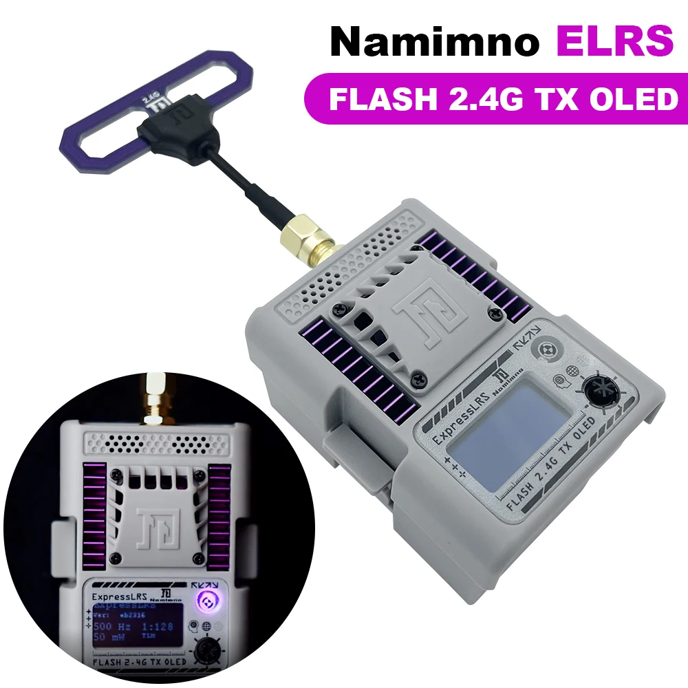 M&Oacute;DULO Flash TX V2, 1000mw, Namimno ELRS, 2,4 GHz, OLED, baja latencia, alta frecuencia de actualizaci&oacute;n, Mini receptor, ExpressLRS, para Dron RC FPV-0