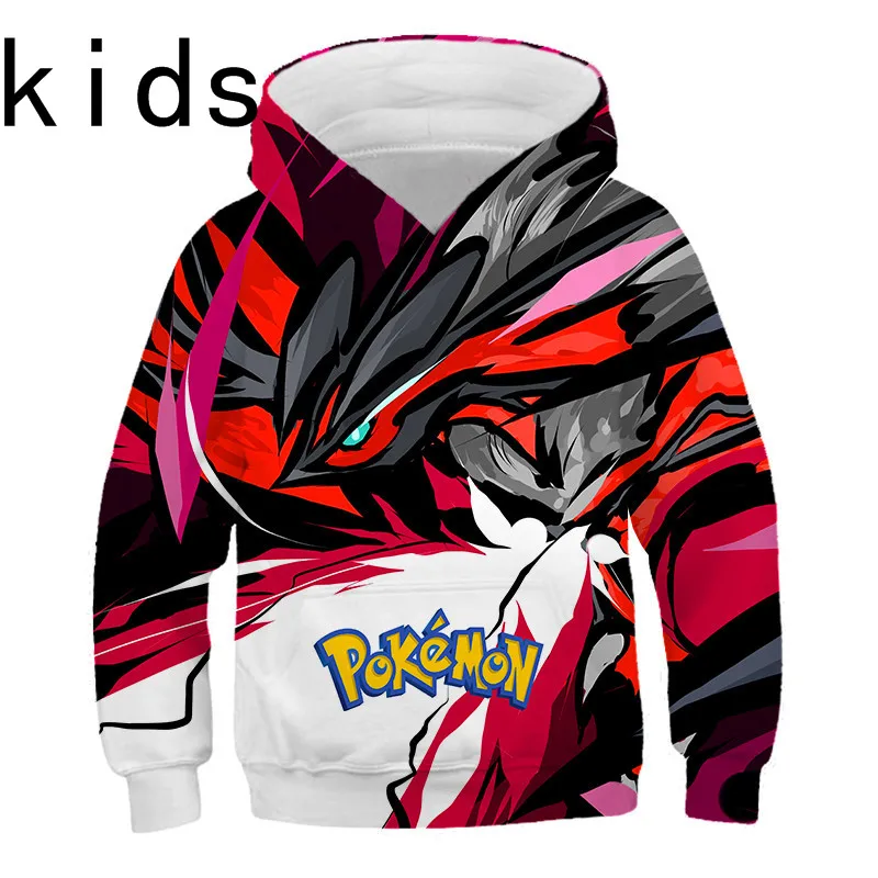

Kids Pikachu Boys Girls Hoodies Long Sleeve Children's Sweatshirt Girl Tops round collar Cartoon Casual Clothes Streetwear