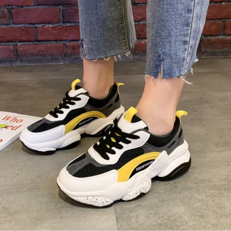 Женские повседневные кроссовки на платформе брендовые Дизайнерские Basket Femme