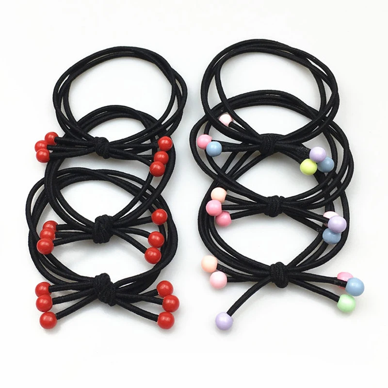 20 шт./компл. женские украшения для волос разноцветный бисер эластичное оголовье