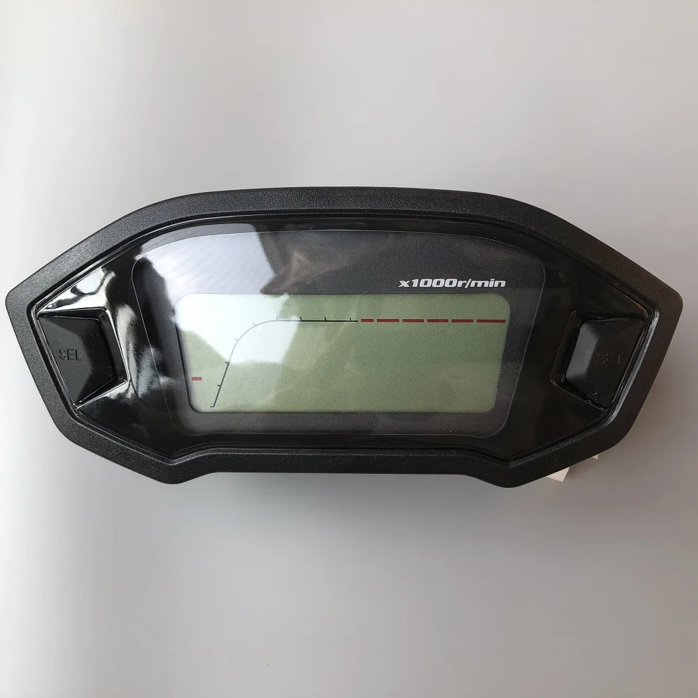 Универсальный мотоцикл lcd цифровой 13000 об/мин Спидометр подсветка Цикл двигателя
