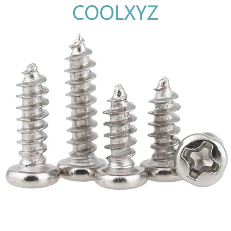 

COOLXYZ самонарезающие мини-винты с крестообразной головкой, закаленная круглая головка ПА Филипа, маленький электронный винт M1M1.2M1.7 500 шт.