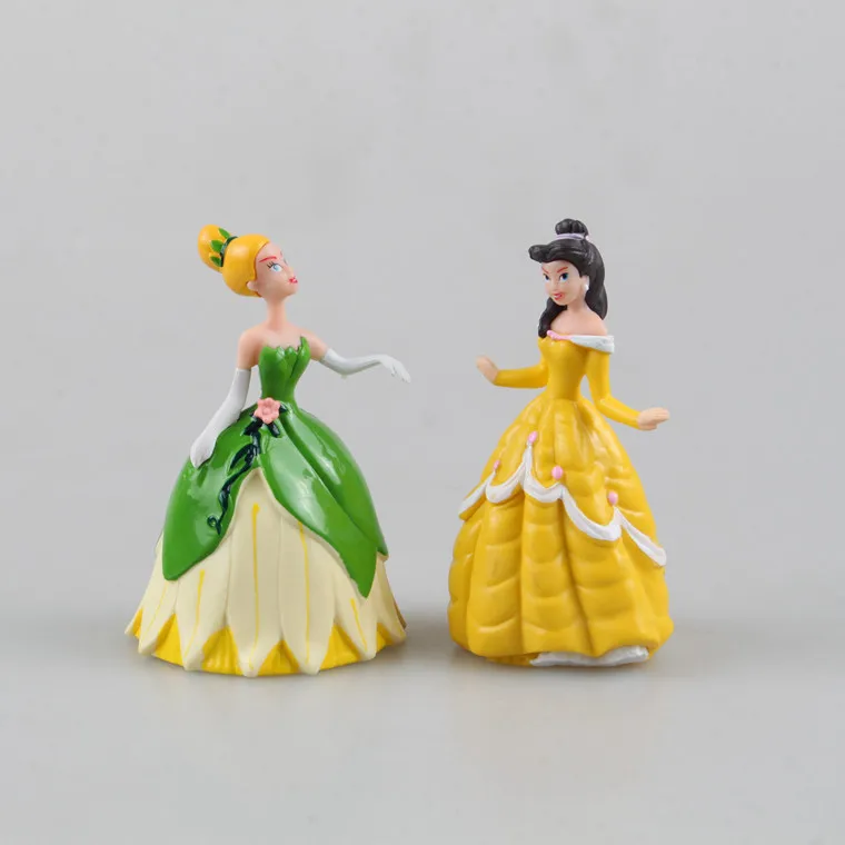 

6pcs Disney Snow White Cartoon Toy Cinderella Action Figures Doll Belle Princess Model Toy Birthday Christmas Cute Gift for Kids