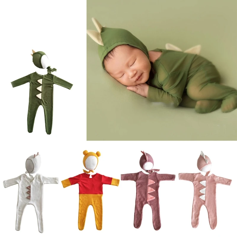 

Baby Clothes Newborn Photography Props Girls Boys Hats Romper Set Photo Shooting 54DA