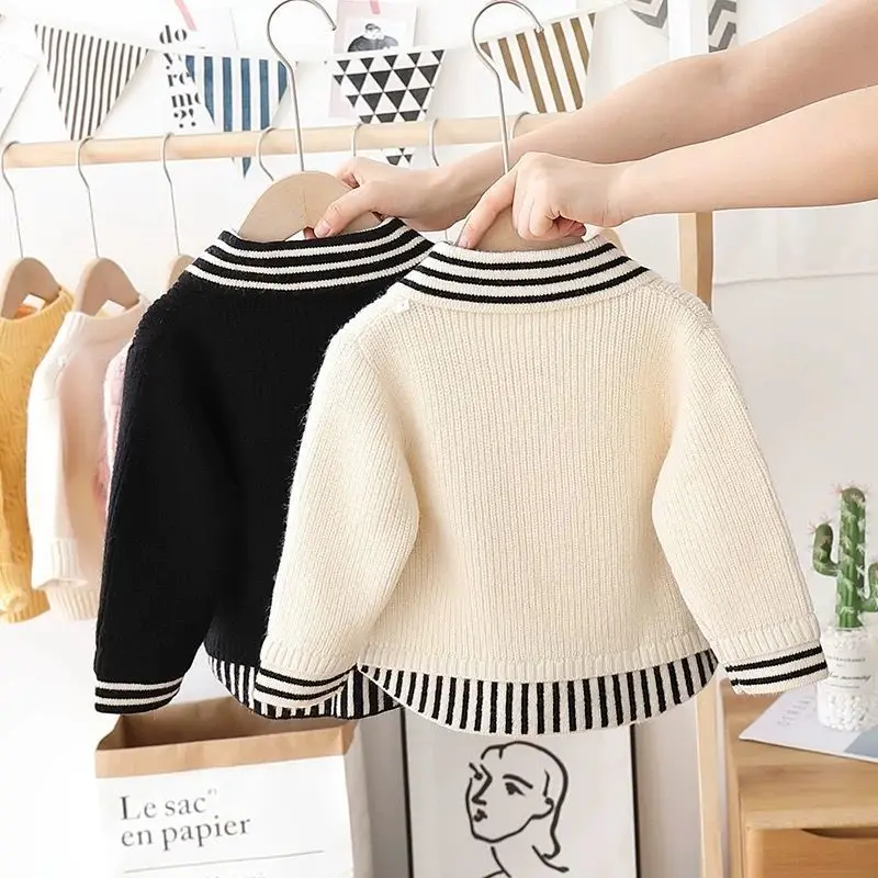 

Boys and Girls Spring and Autumn New Sweater Children's Clothing Korean Style Fashion Base Sweater