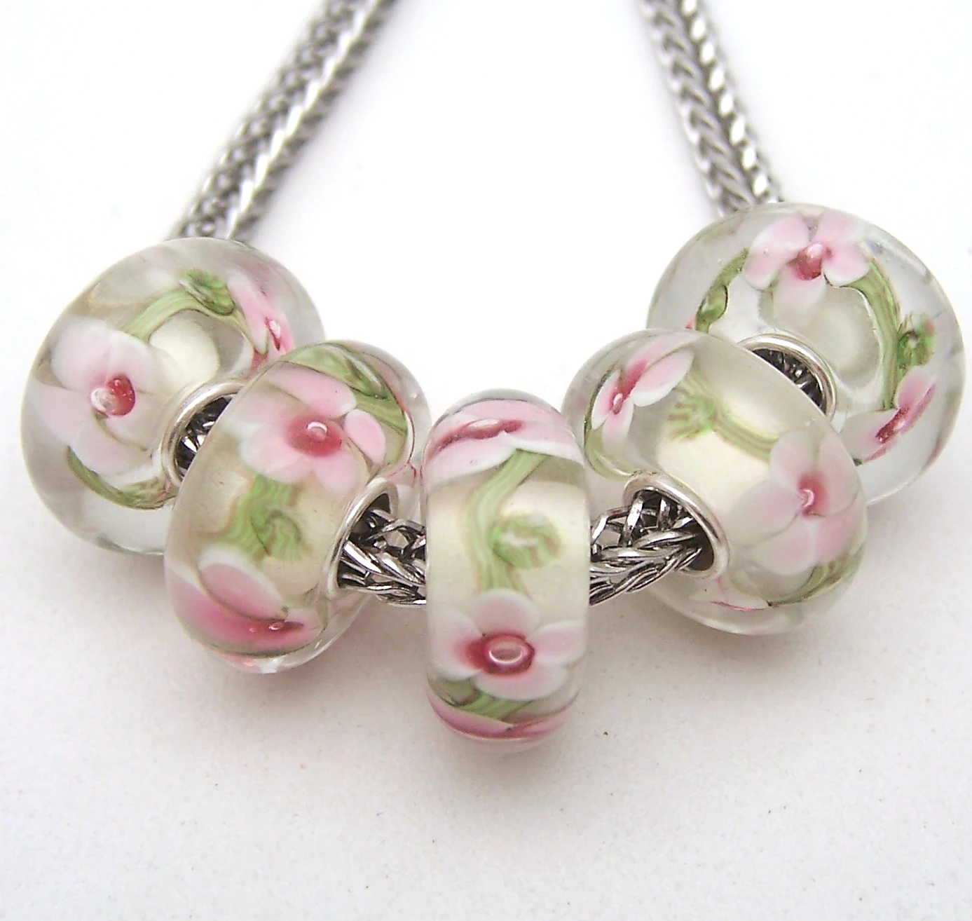 

JGWGT 2996 5X 100% Authenticity S925 Sterling Silver Beads Murano Glass beads Fit European Charms Bracelet diy jewelry Lampwork