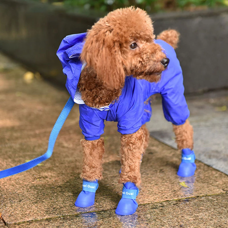 Ботинки Резиновые Нескользящие для собак и кошек непромокаемые туфли