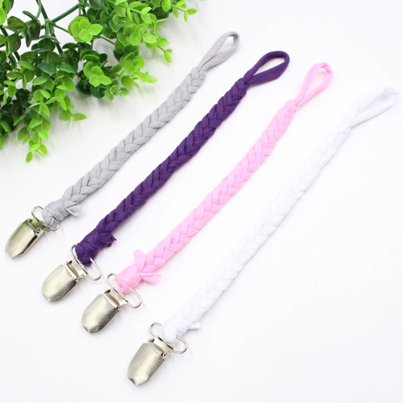 

Baby Pacifier Clips Chain Dummy Clip Pacifier Holder Soother Chain For Infant Baby Feeding Braided Nipple Holder 4Pcs/Lot