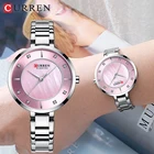 Часы CURREN женские из нержавеющей стали, Модные Элегантные Роскошные водонепроницаемые наручные часы с циферблатом