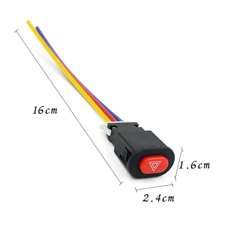 

Motorcycle Switch Double Flash Warning Emergency Lamp Switch Button Hazard Light Signal Flasher For Scooters Electromobile