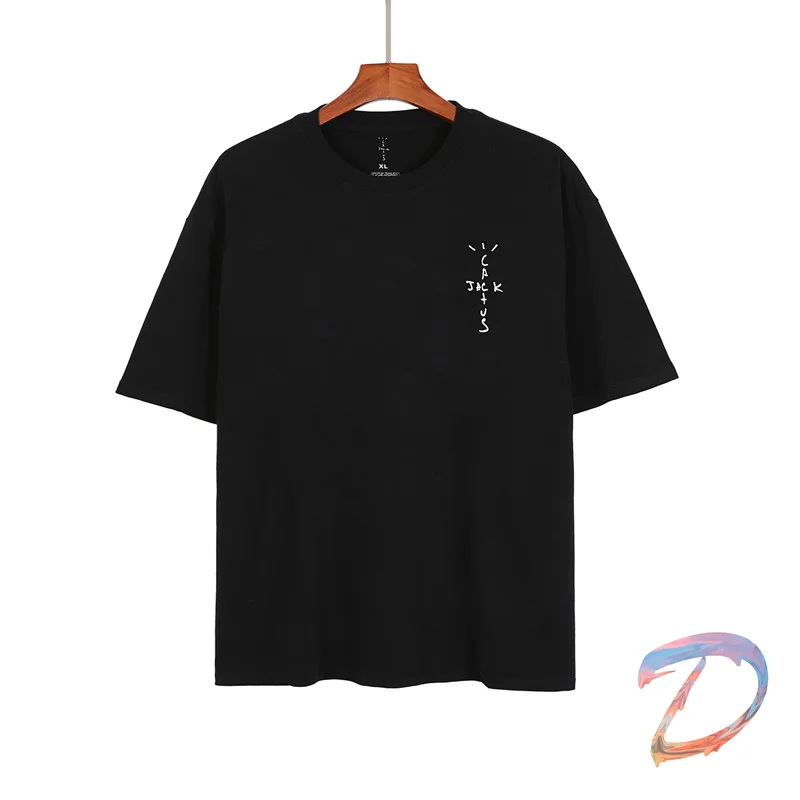 

Men's Women's Travis Scott T-shirts High Quality Cotton Cactus Pattern Short Sleeves Oversize Cactus Jack Casual Loose Tshirts