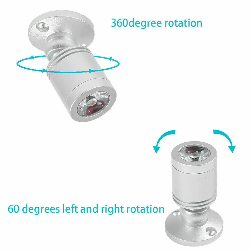 5 шт./лот 1 Вт Светодиодный утопленный Точечный светильник для шкафа