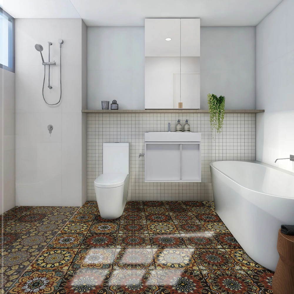 

Living room dining room pvc imitation ceramic tile 3D wall stickers art beautification decorative wallpaper self-adhesive