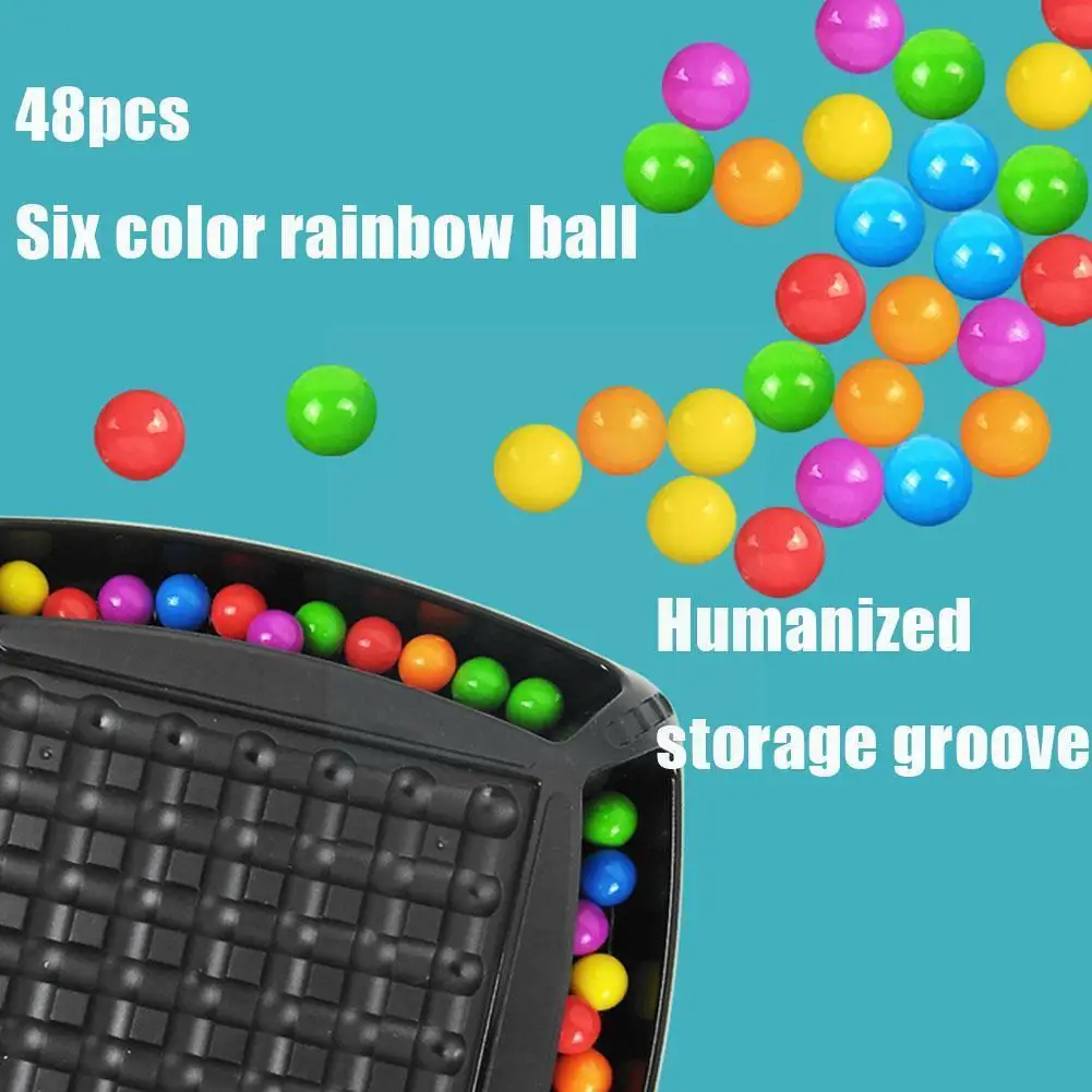 

Colorful Fun Puzzle Chess Board Game With 40/80pcs Brain Ball Beads Toy Colored Rainbow Educational Matching Intelligent Ga A2w9