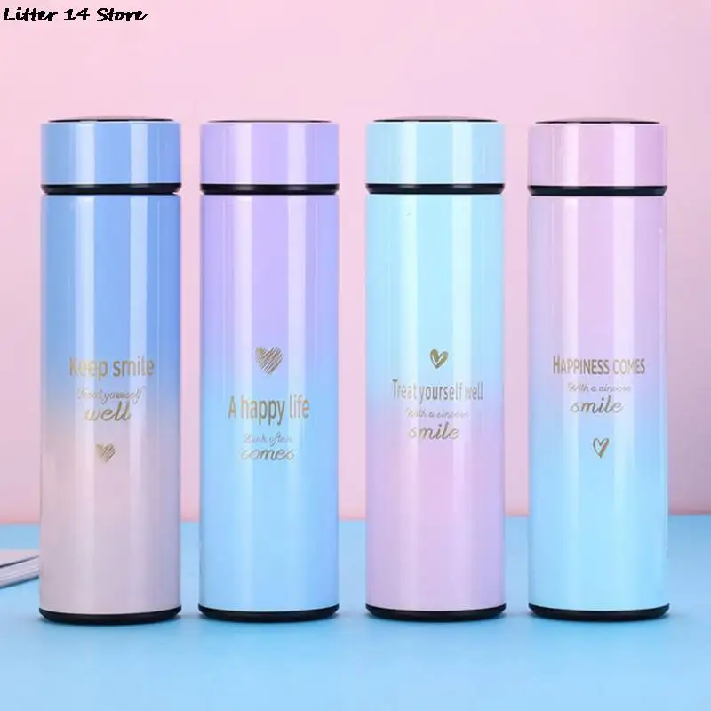 

500ml Smart Thermos Water Bottle Led Digital Stainless Steel Coffee Thermal Mugs