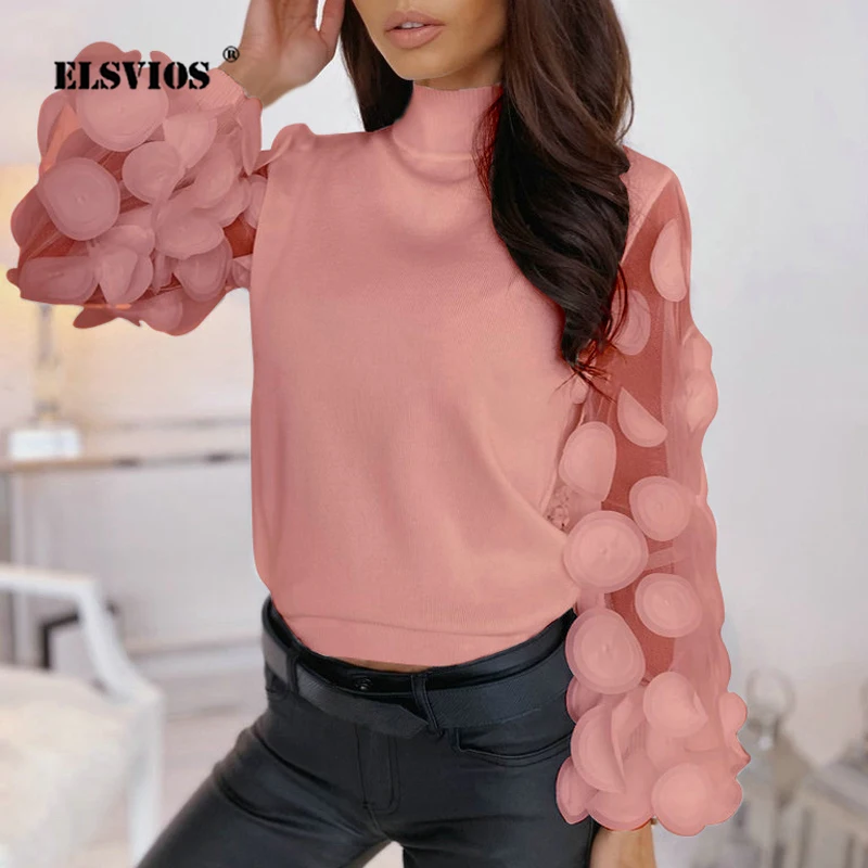 Фланелевая женская рубашка с длинным рукавом фонариком сетчатые Топы в стиле