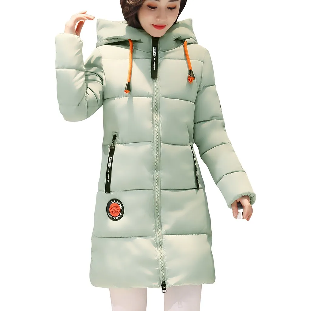 Womail, parkas-mujer-, зимняя куртка, Женское пальто, парка с капюшоном, куртка, Женская хлопковая парка, для женщин, большой размер