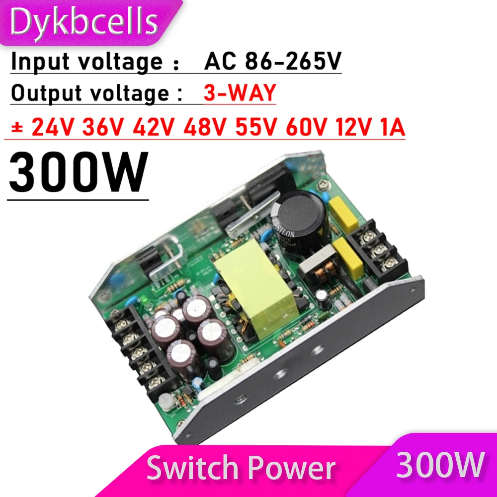 

Dykbcells 300 Вт AC-DC 3WAY цифровой усилитель, импульсный источник питания 110 В 220 В ± 24 в 36 в 42 в 48 в 55 в 60 в 12 в 1 А, положительное напряжение
