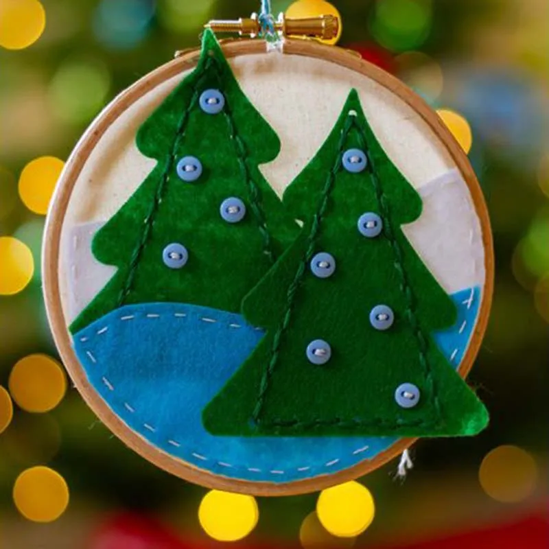 Подвеска в виде рождественской елки металлические Вырубные штампы Скрапбукинг