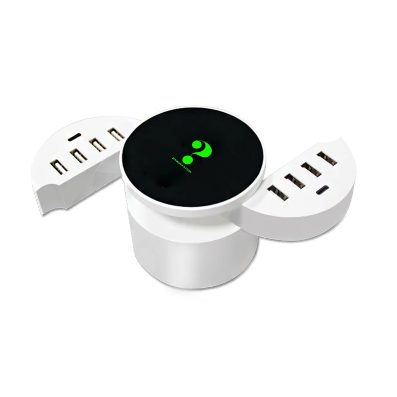 8 common ports only 10 портов Смарт Складной для мобильных телефонов зарядное устройство с типом C настенный адаптер концентратор путешествия универсальный iphone 7 6s Беспроводное зарядное устройство для Xiaomi - Тип штекера: 8 common ports only
