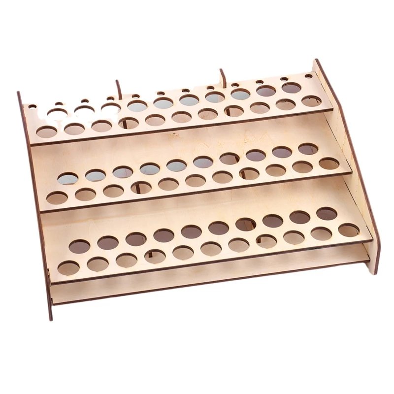 63 отверстия деревянные пигментные бутылки органайзер для хранения цветных