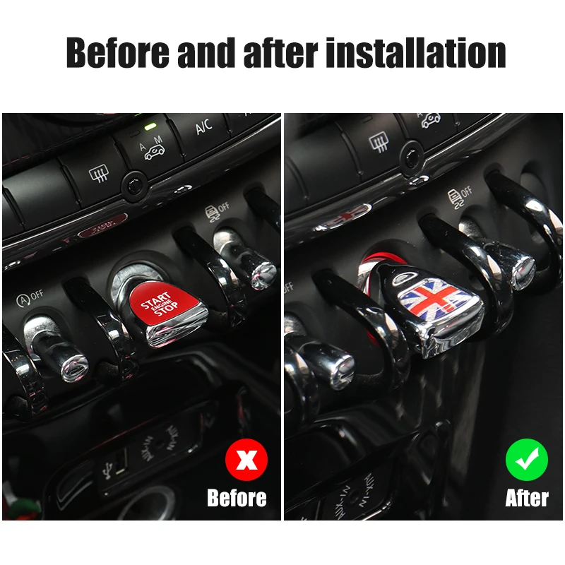 Авто-Стайлинг нажатием одной кнопки машина заводится кнопка наклейка для BMW MINI