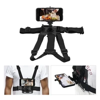 action cameras universal chest strap mobile phone belt strap mount 3 piece set for smart phone vlogger shooting sports accessory