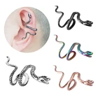 Медные каффы в виде змеи, 1 шт., клипсы для пирсинга, в стиле панк-рок, без пирсинга, поддельные, серьги, Надеваемые На ушной хрящ, унисекс, черные украшения для тела