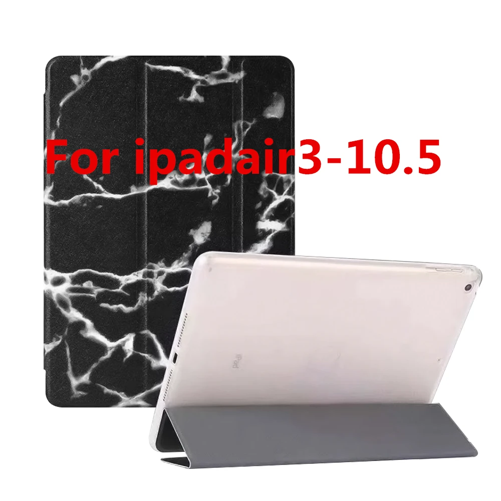 L 2019Air3 Для iPad 9,7 ТПУ чехол мрамор из кожи с натуральным лицевым покрытием смарт-крышка для iPad 5/6 Air 2 Mini 1/2/3, iPad 2/3/4 Pro 10,5 мини 4/5 чехол - Цвет: L 2019Air3