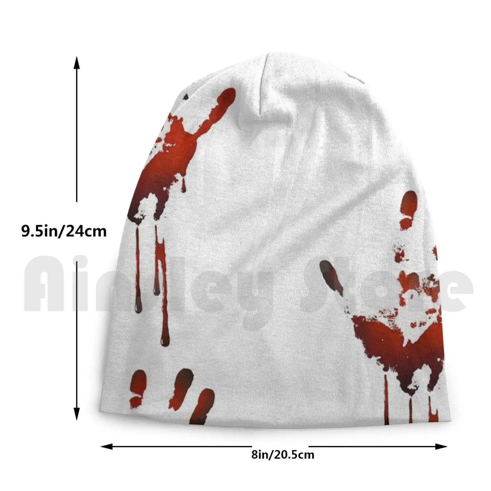 

Footprint Beanies Knit Hat Hip Hop Halloween Horror Terror Fear Footprint Blood Death