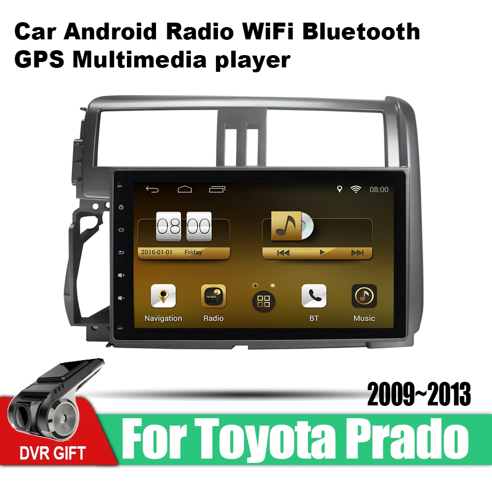 Для Toyota Land Cruiser Prado 150 2009 ~ 2013 аксессуары Android автомобильный мультимедийный плеер