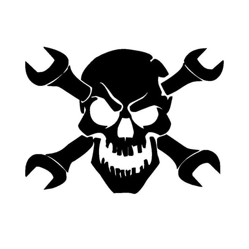 

15cmx10cm Personalized skull Vinyl Car-Sticker Automobiles Motorcycles Window Bumper Laptop Vinyl Decal Decorative Goods