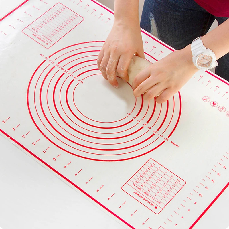 Силиконовый коврик для выпечки с чехлом замеса теста антипригарный кондитерский