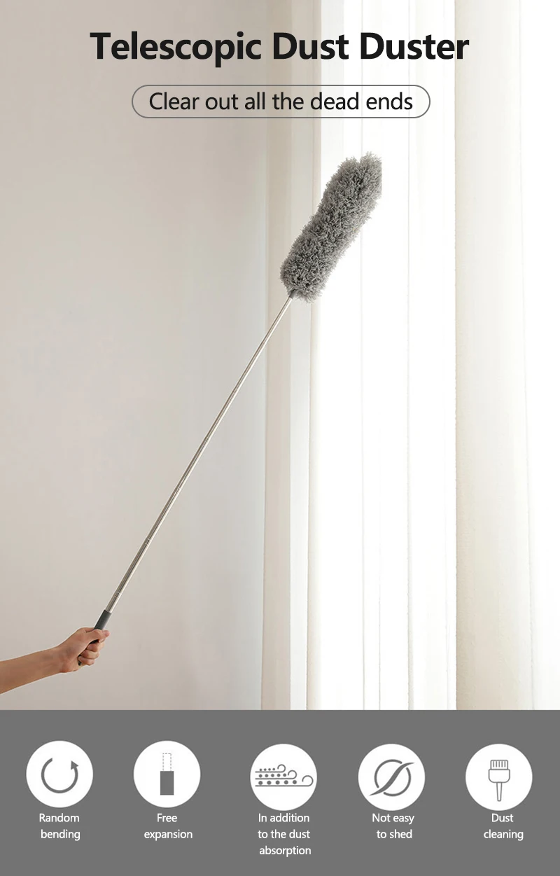 Retcractable Pole легко очищаемая и повторно используемая тряпка произвольно изогнутая