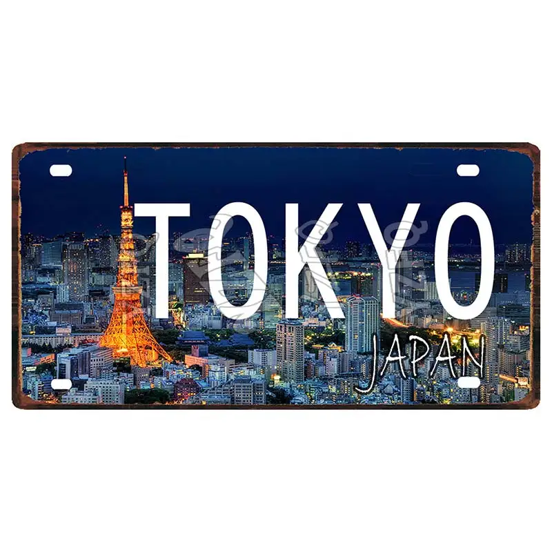 30x15 см японский металлический постер с креплением Fuji дорожный сувенир ретро