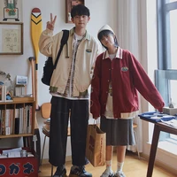 mens fashion embroidered baseball uniform 2021 harajuku style loose jacket spring and autumn couple clothes korean style men