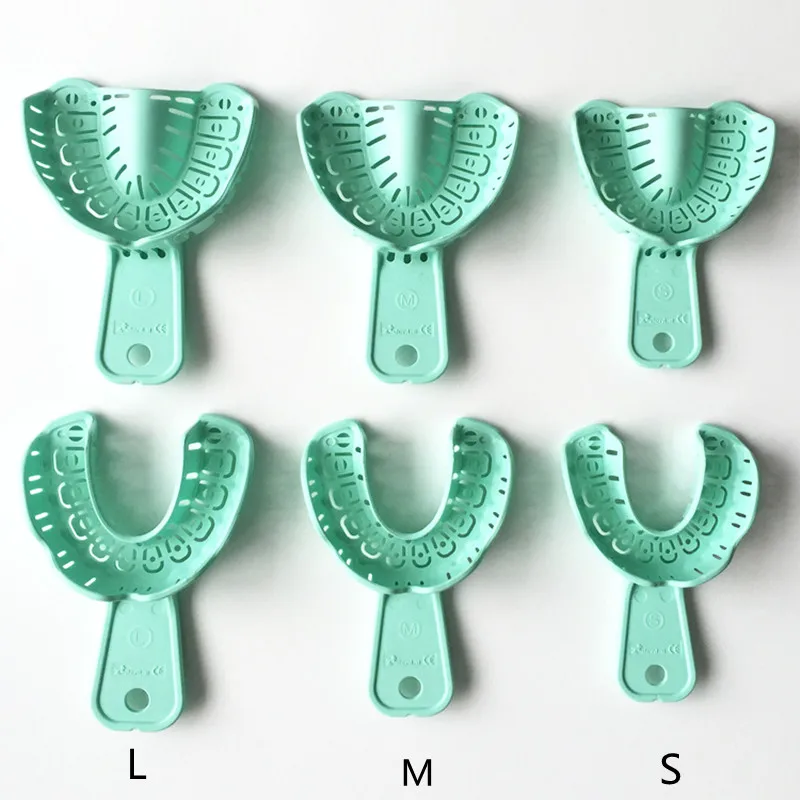 

2Pcs/set Dental Implant Impression Tray Removable Dental Plastic Disposable Impression Tray Dental Oral Care Teeth Holder Tools