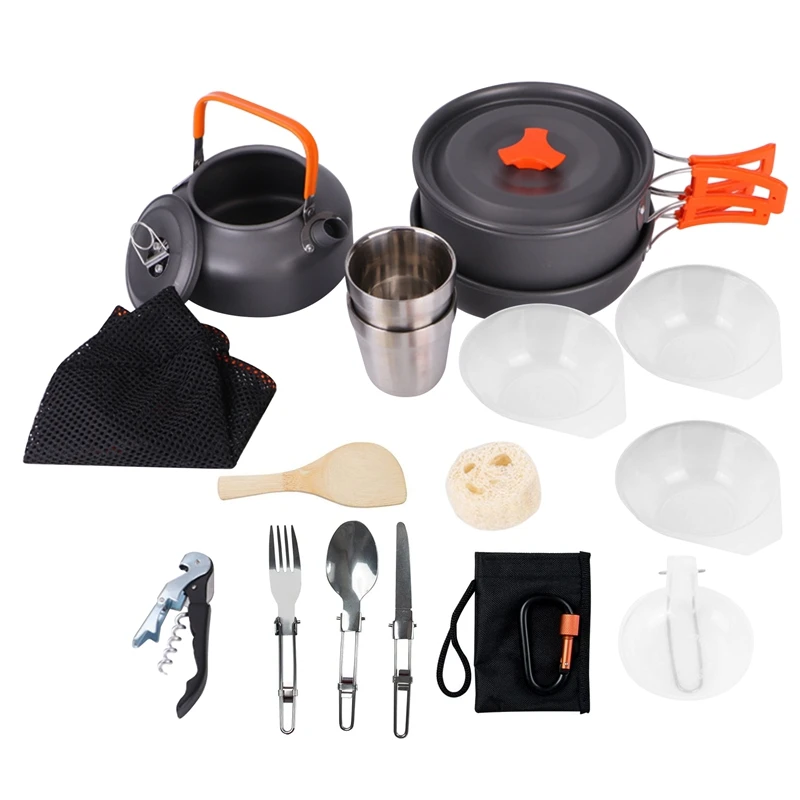 

AOTU уличная посуда для кемпинга, походная уличная посуда, Уличное оборудование для приготовления пищи, кухонная посуда, прочная крышка для к...