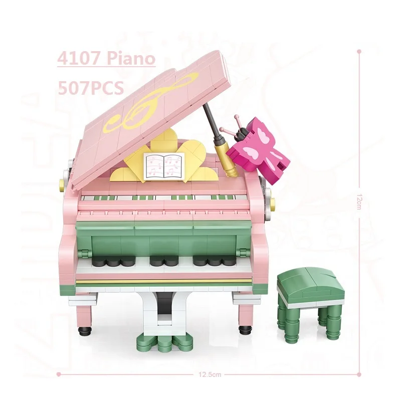 LOZ электронные здания конструктор Сделай Сам Кирпичи милые пианино модели